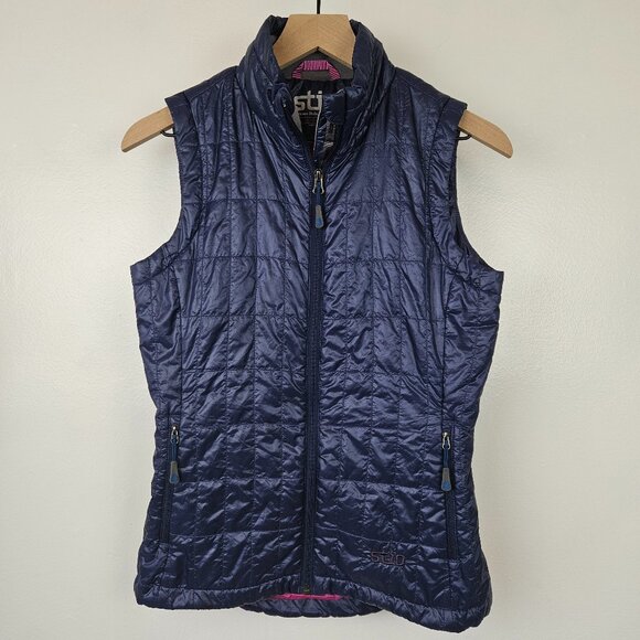 Stio Azura Quilted Vest Women's Sz XS Purple Navy‎ Zip Front - Picture 1 of 9